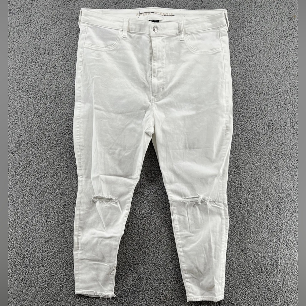 American Eagle Jegging Size 20 Short Super Hi Rise Super Stretch White